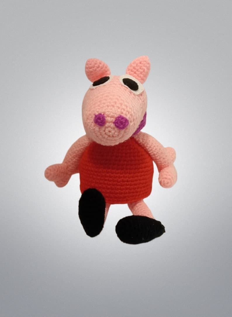Peluche Peppa Pig amigurumi - Imagen 1