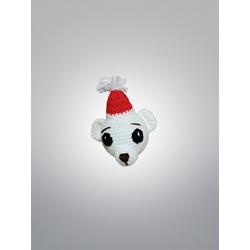 Bola navidad para colgar hecha a mano a ganchillo (amigurumi). - Imagen 1