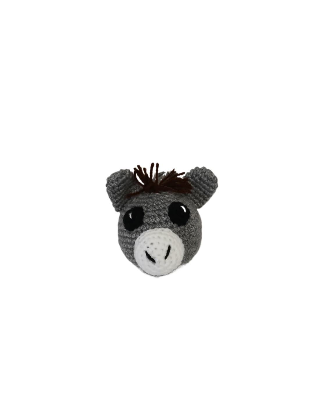 Bola navideña navidad burro para colgar hecha a mano a ganchillo (amigurumi). - Imagen 1