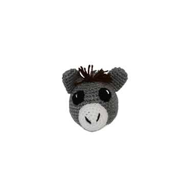 Bola navideña navidad burro para colgar hecha a mano a ganchillo (amigurumi). - Imagen 1