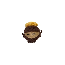 Bola navideña navidad rey gaspar para colgar hecha a mano a ganchillo (amigurumi). - Imagen 1