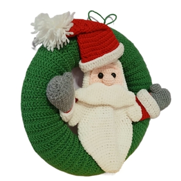 Corona navideña papá noel - Imagen 2