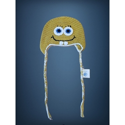 Gorro bob esponja hecho a mano a ganchillo. - Imagen 1