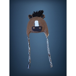 Gorro caballo hecho a mano a ganchillo. - Imagen 1