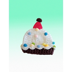 Gorro cupcake hecho a mano a ganchillo. - Imagen 1