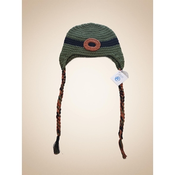 Gorro duende navideño navidad hecho a mano a ganchillo. - Imagen 1