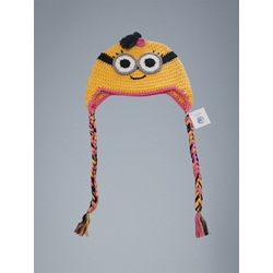Gorro minnion gru mi villano favorito hecho a mano a ganchillo.  Ficha técnica:  Realizado a ganchillo con lana 100 % acrílica. - Imagen 1