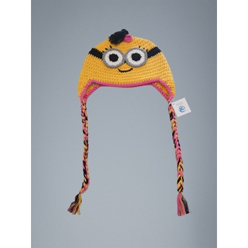 Gorro minnion gru mi villano favorito hecho a mano a ganchillo.  Ficha técnica:  Realizado a ganchillo con lana 100 % acrílica. - Imagen 1
