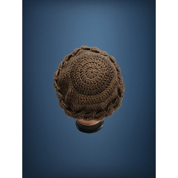 Gorro ondas tonos marrones hecho a mano a ganchillo (27) - Imagen 2