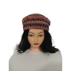 Gorro ondas tonos rosas hecho a mano a ganchillo (13) - Imagen 1