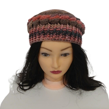 Gorro ondas tonos rosas hecho a mano a ganchillo (13) - Imagen 1