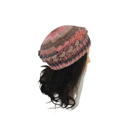 Gorro ondas tonos rosas hecho a mano a ganchillo (13) - Imagen 2
