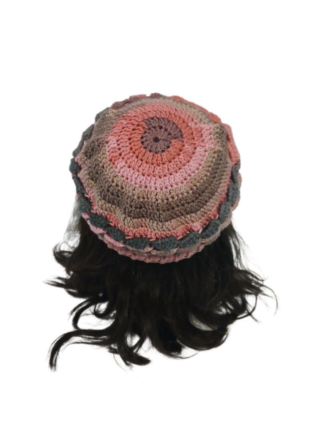 Gorro ondas tonos rosas hecho a mano a ganchillo (13) - Imagen 3