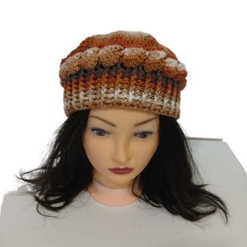 Gorro ondas tonos rosas hecho a mano a ganchillo (41) - Imagen 1