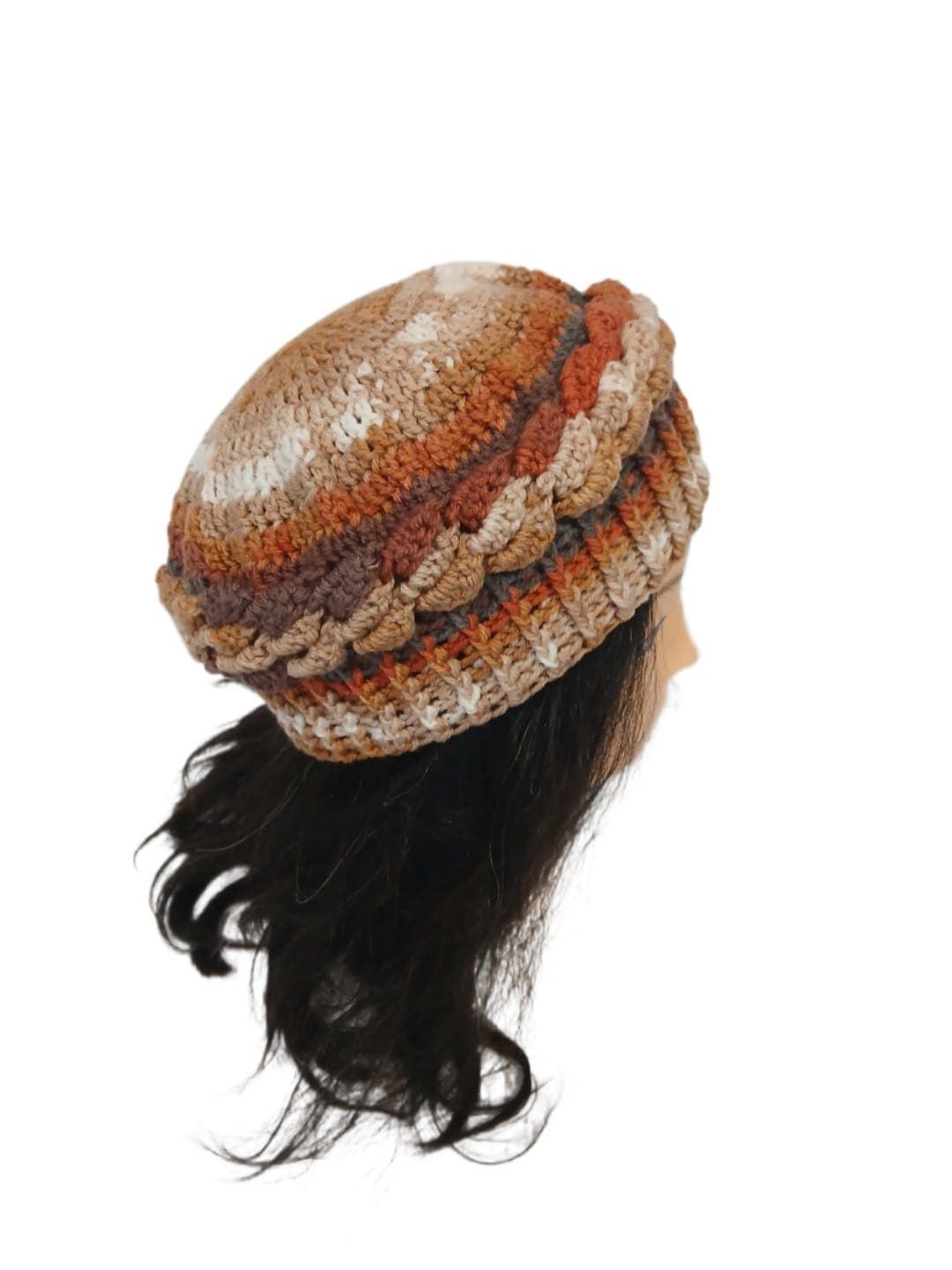 Gorro ondas tonos rosas hecho a mano a ganchillo (41) - Imagen 2