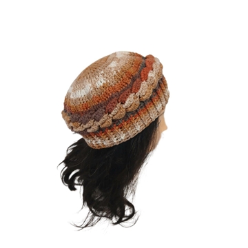 Gorro ondas tonos rosas hecho a mano a ganchillo (41) - Imagen 2