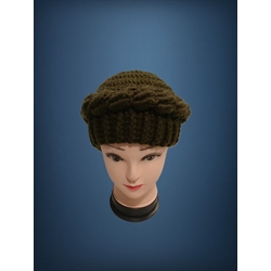 Gorro ondas verde botella hecho a mano a ganchillo - Imagen 1