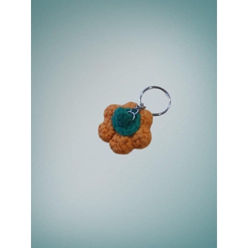 Llavero calabaza amigurumi hecho a mano a ganchillo. - Imagen 1