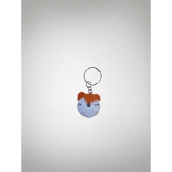 Llavero zorro amigurumi hecho a mano a ganchillo. - Imagen 1