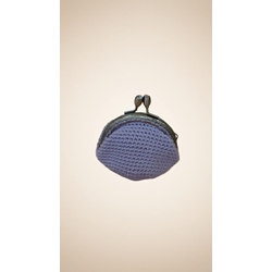 Monedero jaspeado lila claro hecho a mano a ganchillo - Imagen 1