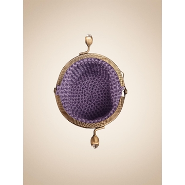 Monedero jaspeado lila claro hecho a mano a ganchillo - Imagen 2