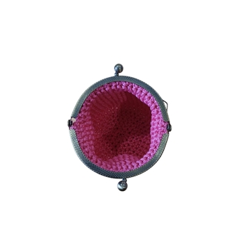 Monedero rosa hecho a mano a ganchillo - Imagen 2
