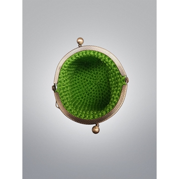 Monedero verde hecho a mano a ganchillo - Imagen 2
