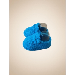 Patuco zapato azul hecho a mano a ganchillo - Imagen 1
