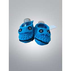 Patuco zapato azul hechos a mano a ganchillo - Imagen 1