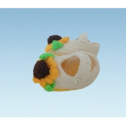 Patuco zapato con flor hecho a mano  a ganchillo - Imagen 1