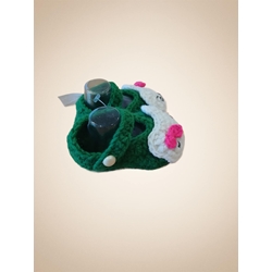 Patuco zapato hello kitty verdes hecho a mano a ganchillo. - Imagen 2