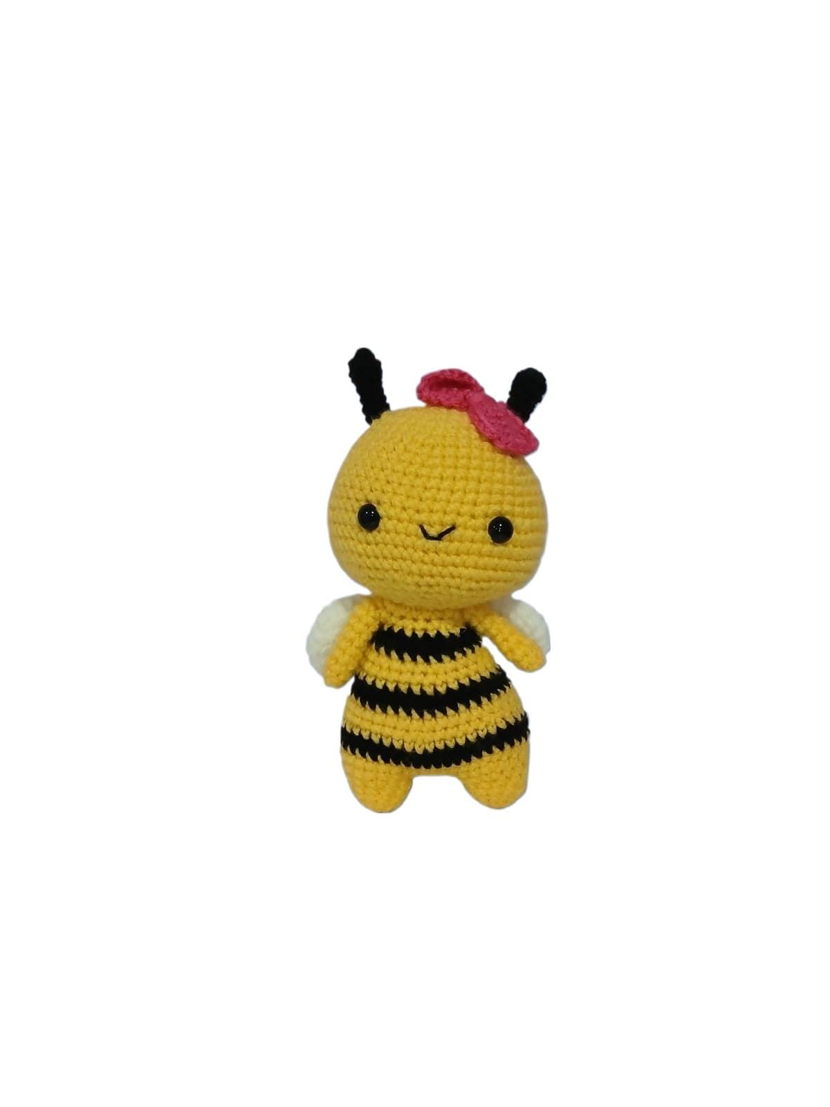 Peluche abeja hecho a mano a ganchillo (amigurumi). - Imagen 1