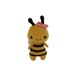 Peluche abeja hecho a mano a ganchillo (amigurumi). - Imagen 1