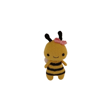 Peluche abeja hecho a mano a ganchillo (amigurumi). - Imagen 1