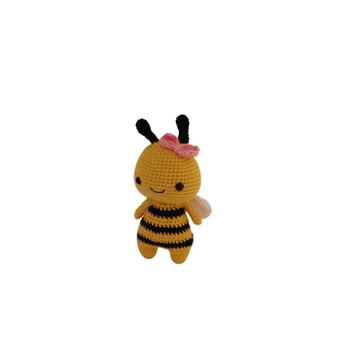 Peluche abeja hecho a mano a ganchillo (amigurumi). - Imagen 2