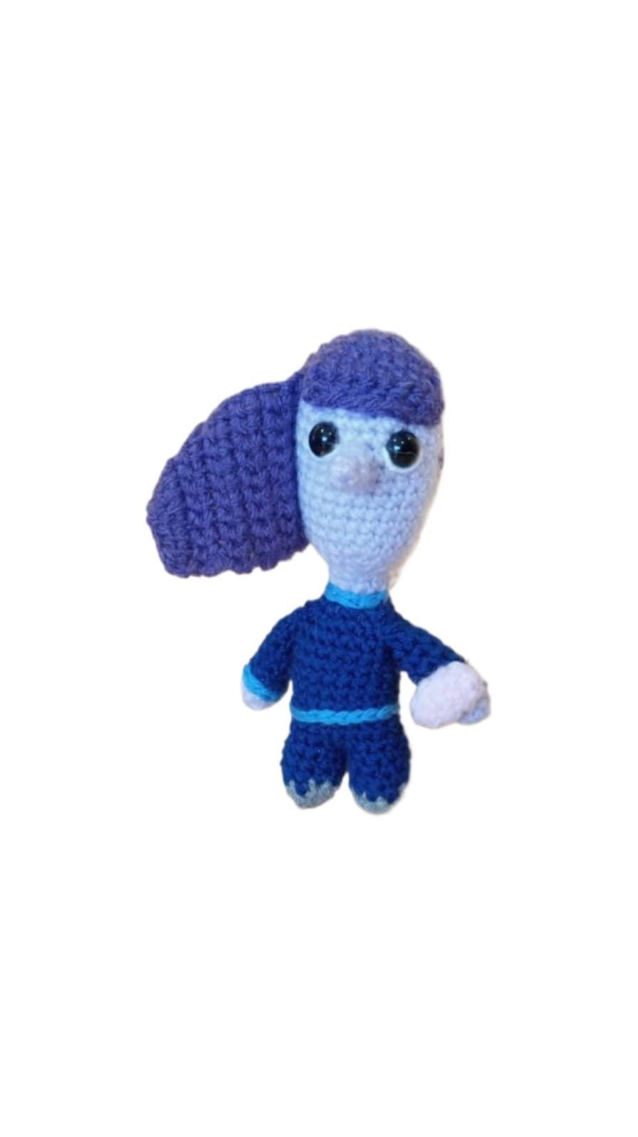 Peluche aburrimiento inside out del revés emociones hecha a mano a ganchillo (amigurumi). - Imagen 3