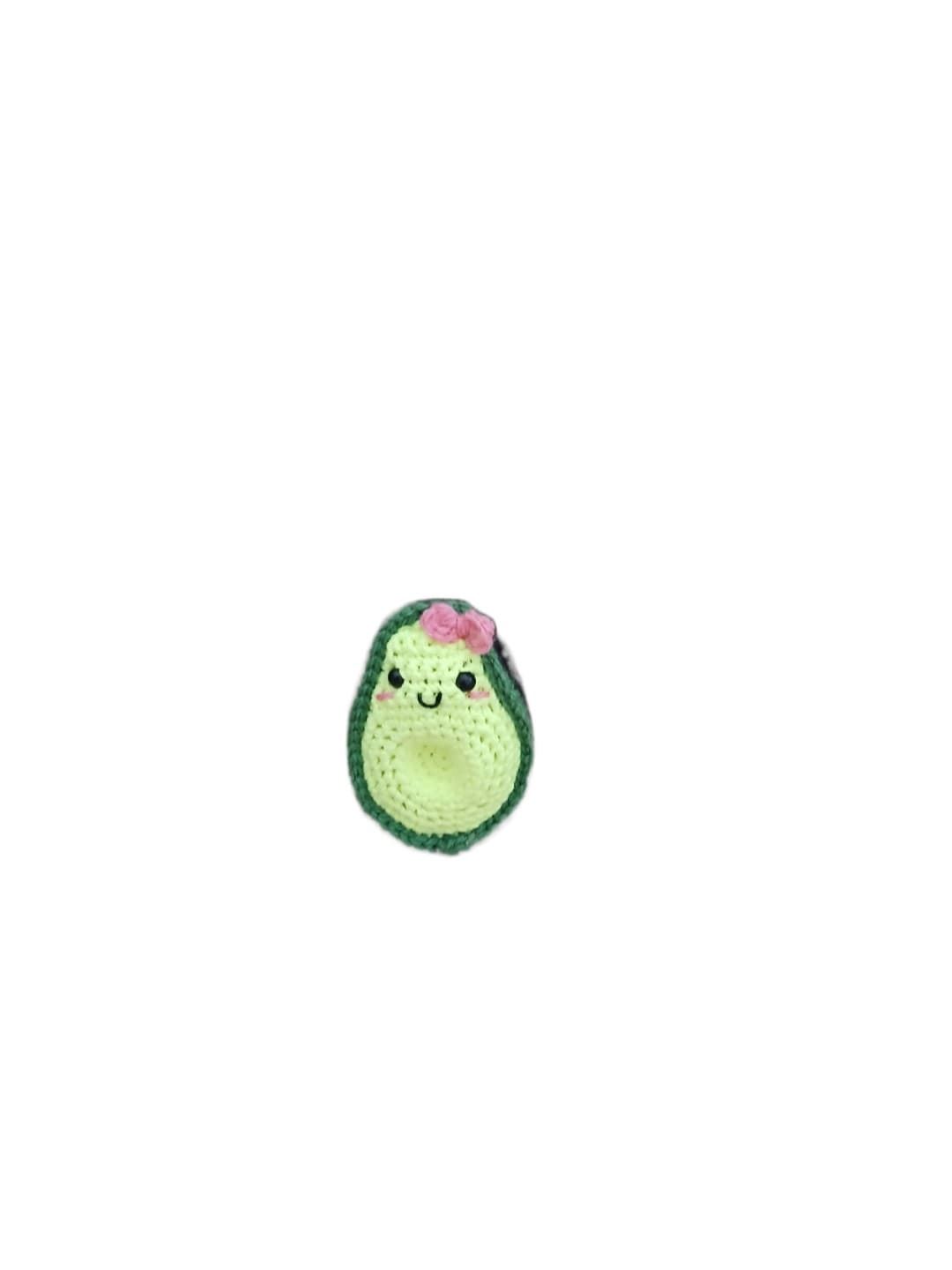 Peluche aguacate sin hueso amigurumi hecha a mano a ganchillo. - Imagen 1