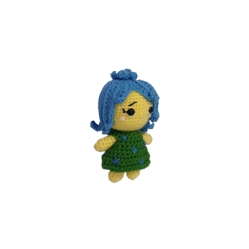 Peluche alegría inside out del revés emociones hecha a mano a ganchillo (amigurumi). - Imagen 1