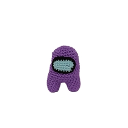 Peluche among us lila hecho a mano a ganchillo (amigurumi). - Imagen 1