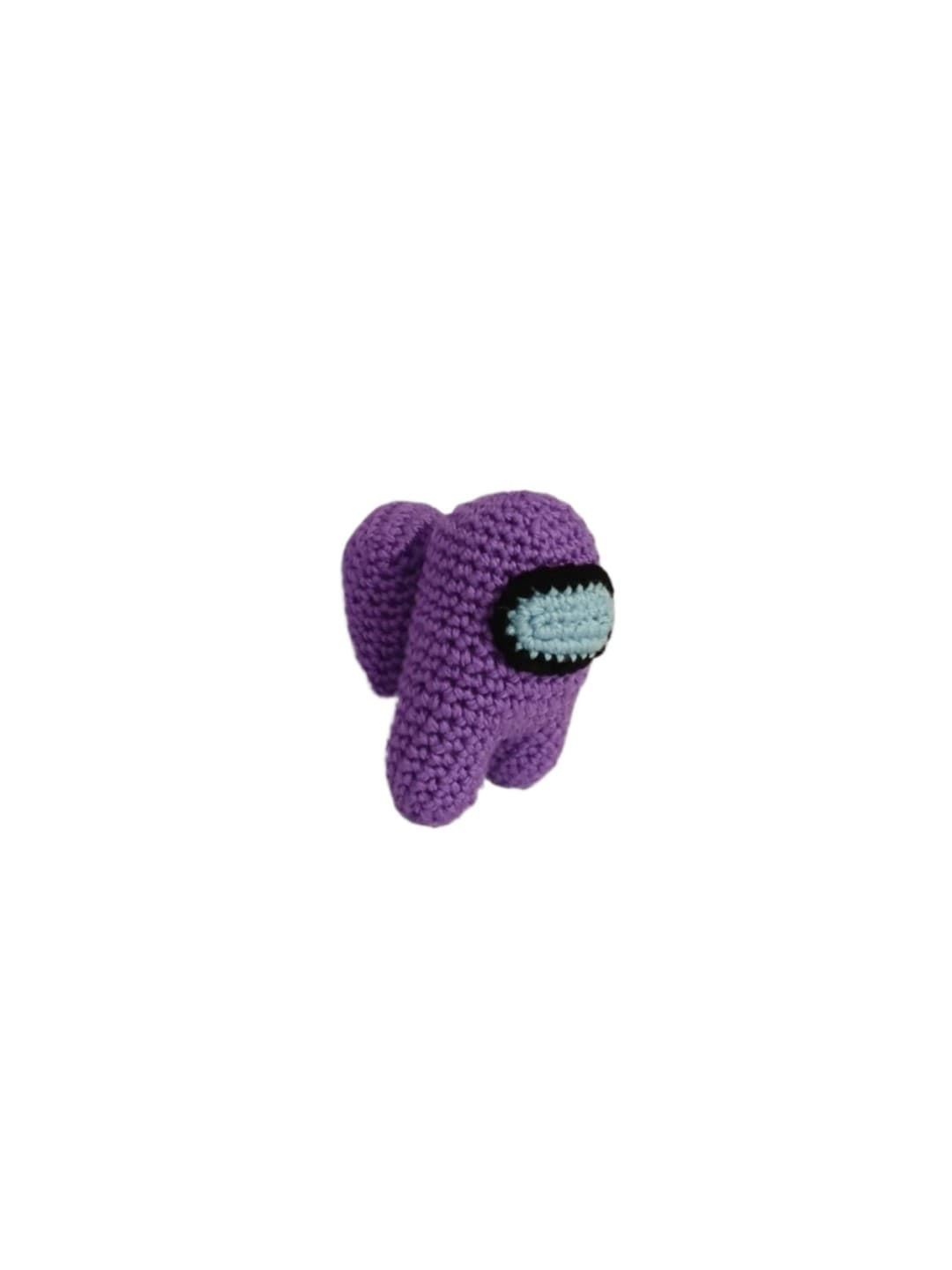 Peluche among us lila hecho a mano a ganchillo (amigurumi). - Imagen 3