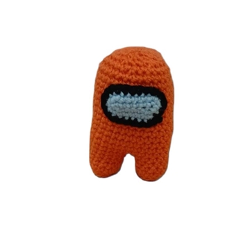 Peluche among us naranja hecho a mano a ganchillo (amigurumi). - Imagen 1