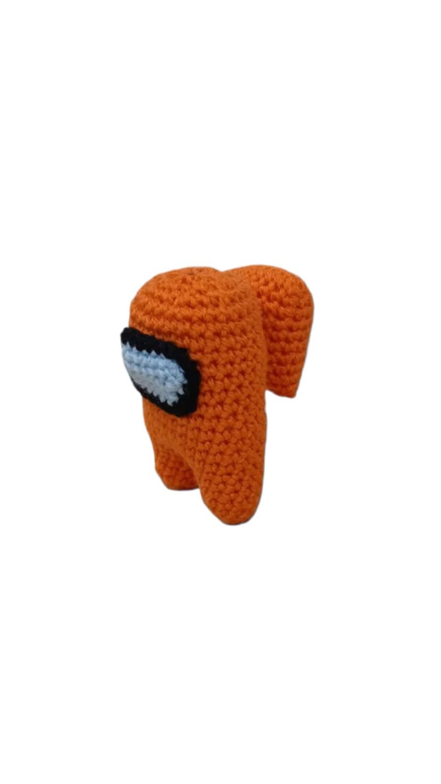 Peluche among us naranja hecho a mano a ganchillo (amigurumi). - Imagen 2