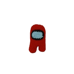 Peluche among us rojo hecho a mano a ganchillo (amigurumi). - Imagen 1