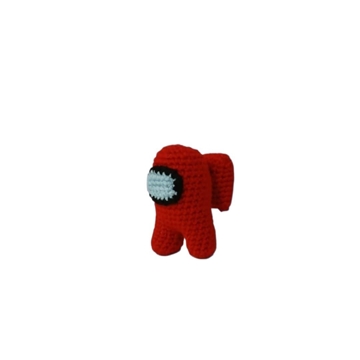 Peluche among us rojo hecho a mano a ganchillo (amigurumi). - Imagen 2