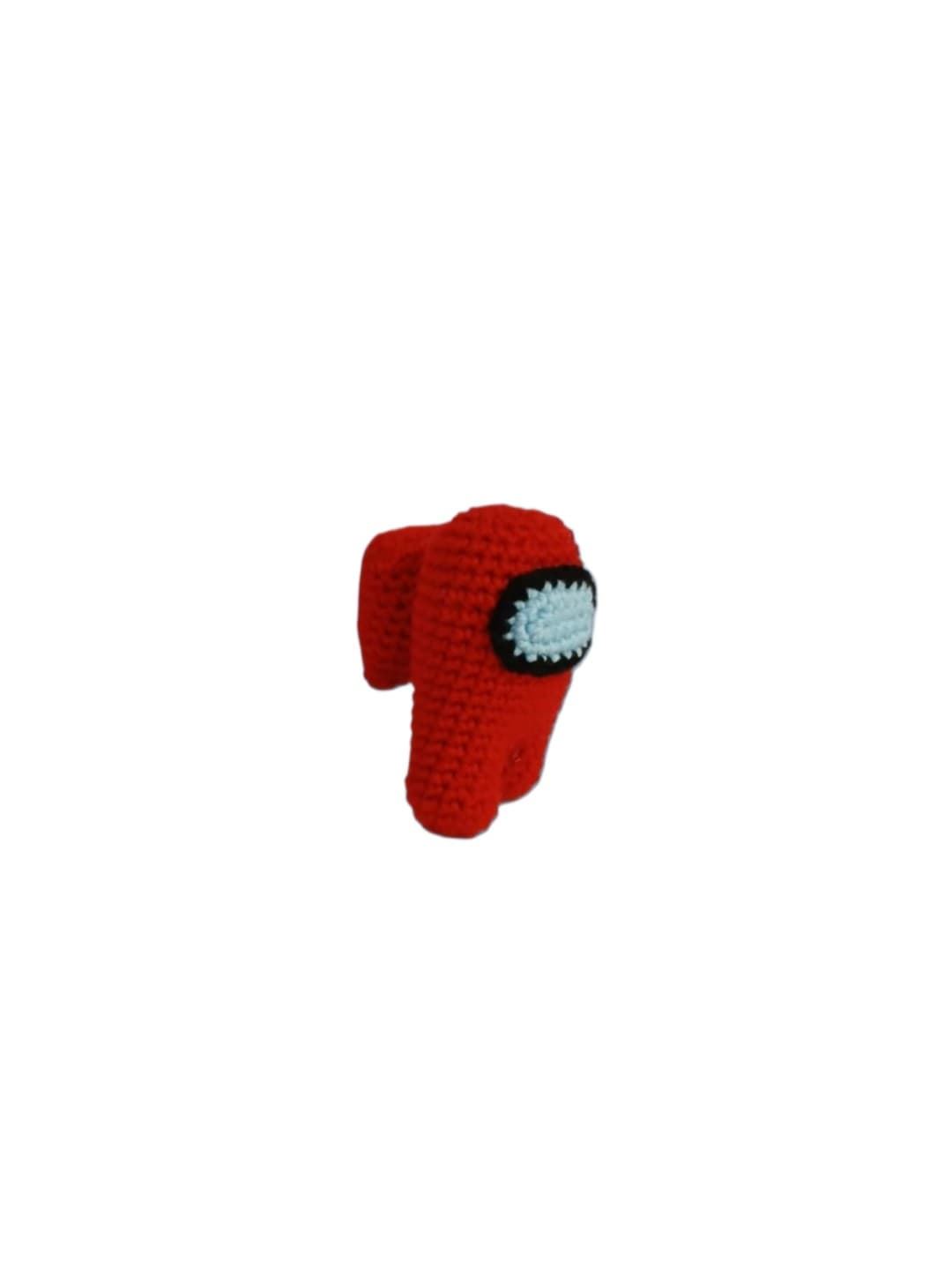 Peluche among us rojo hecho a mano a ganchillo (amigurumi). - Imagen 3