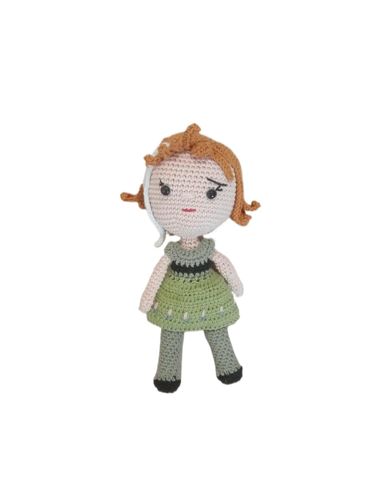 Peluche anna frozen hecha a mano a ganchillo (amigurumi). - Imagen 1