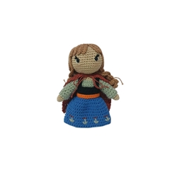 Peluche Anna princesa frozen hecha a mano a ganchillo (amigurumi). - Imagen 1