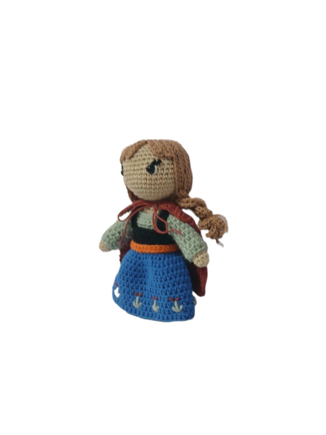 Peluche Anna princesa frozen hecha a mano a ganchillo (amigurumi). - Imagen 2