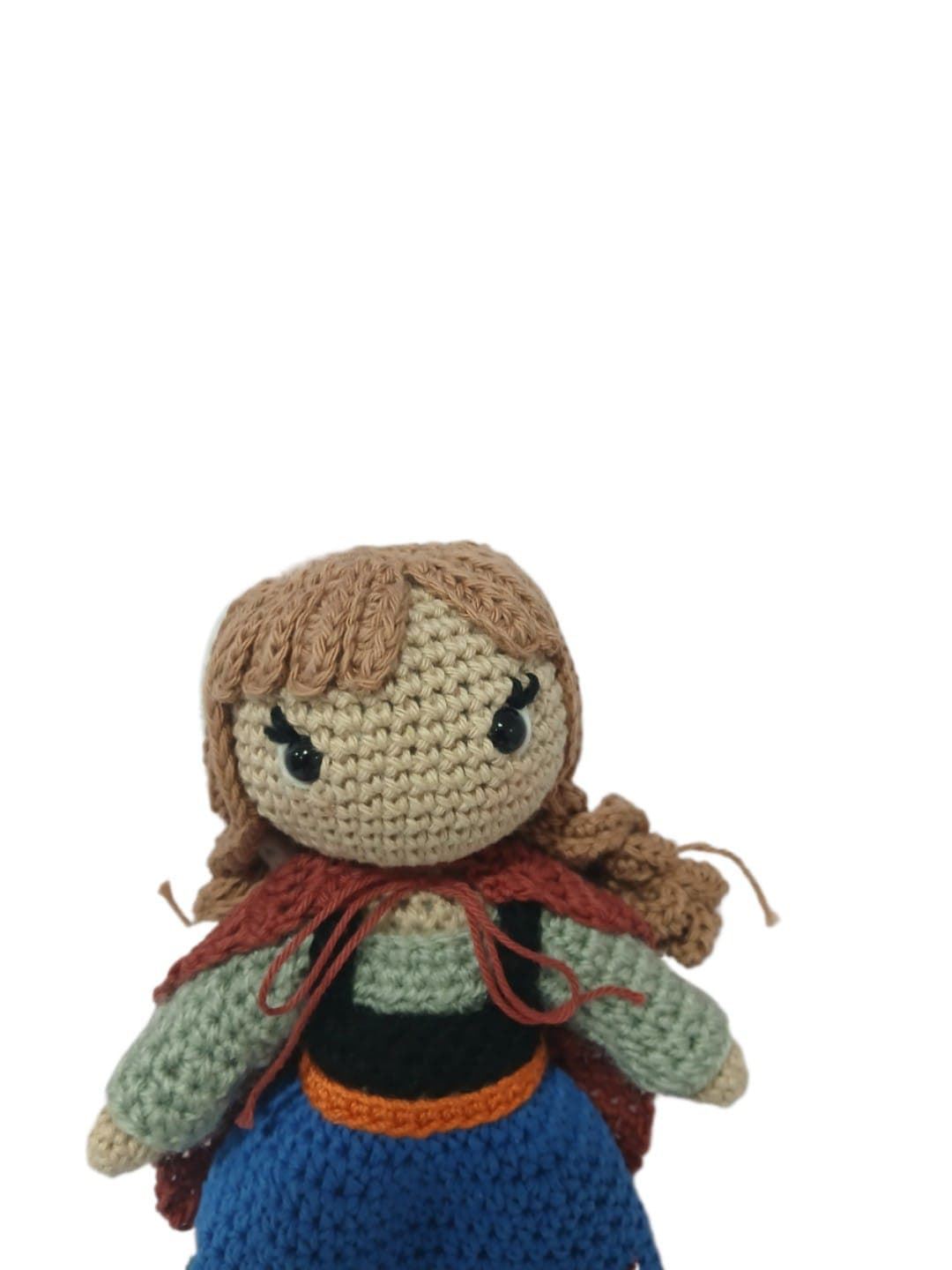 Peluche Anna princesa frozen hecha a mano a ganchillo (amigurumi). - Imagen 4