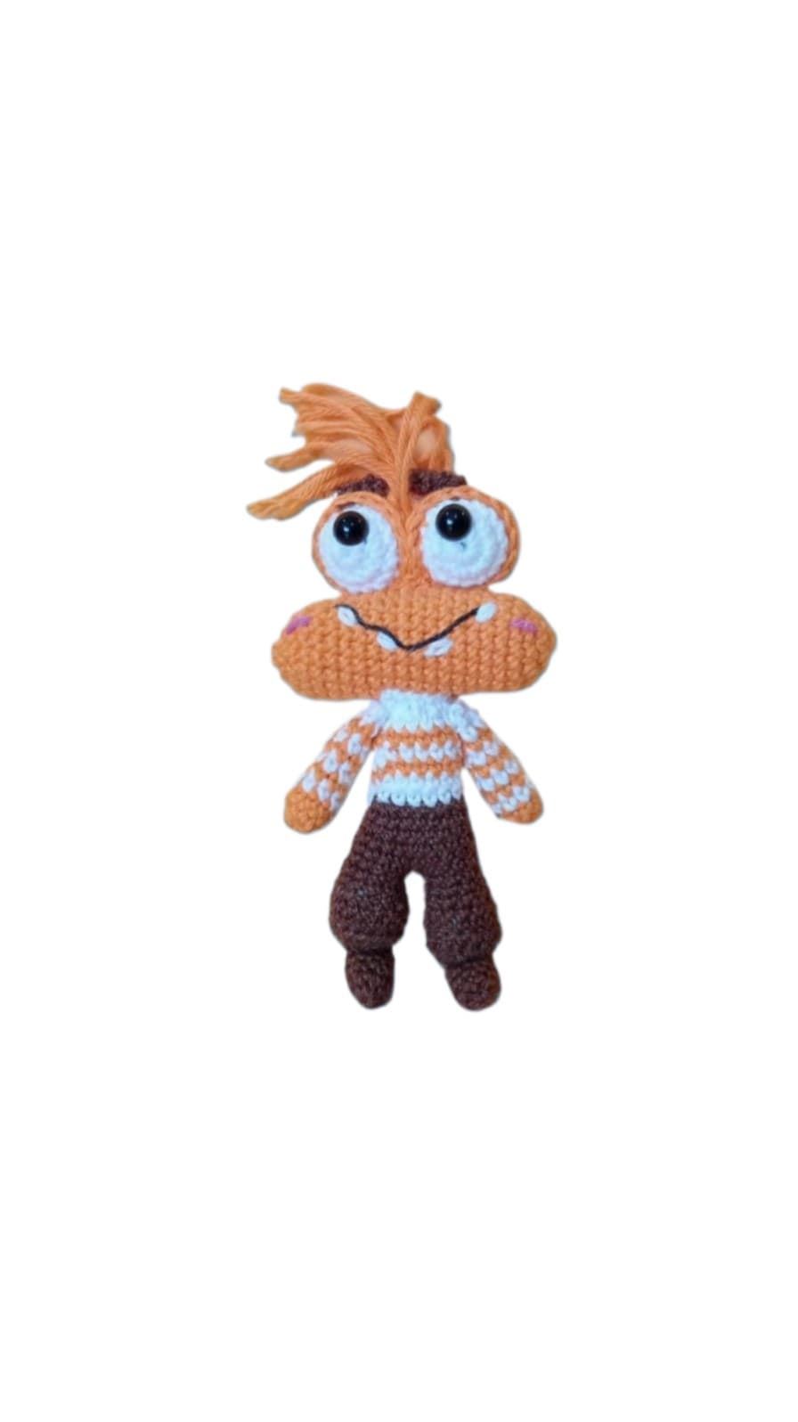 Peluche ansiedad inside out del revés emociones hecha a mano a ganchillo (amigurumi). - Imagen 1